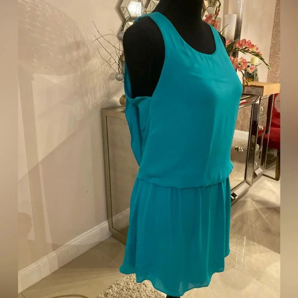 Alice + Olivia Blue Scoop Neck Knee-Length Sundress size XS - Picture 3 of 5